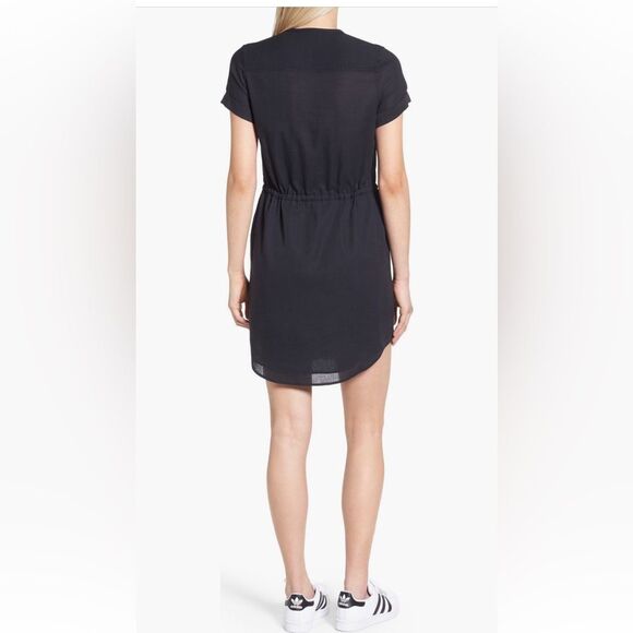 AG Collarless Black Shirt Dress, Size Small, NWT - Picture 2 of 12